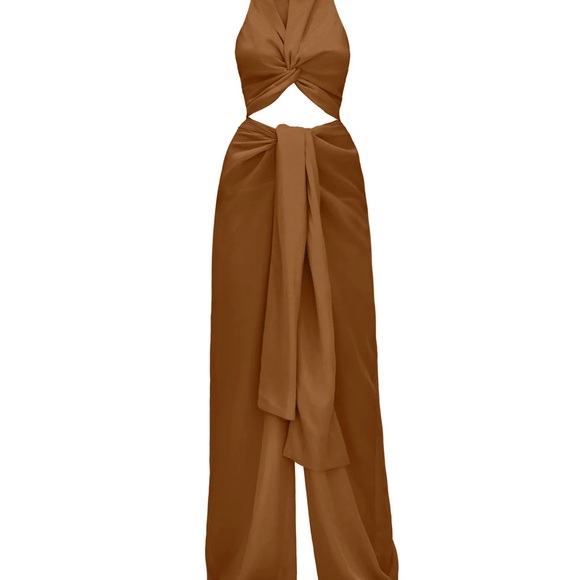 Andrea Iyamah Pants - ANDREA IYAMAH AMINATA BRASS JUMPSUIT